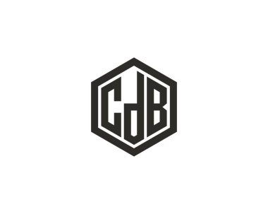 CDB Logo tasarım vektör şablonu. CDB