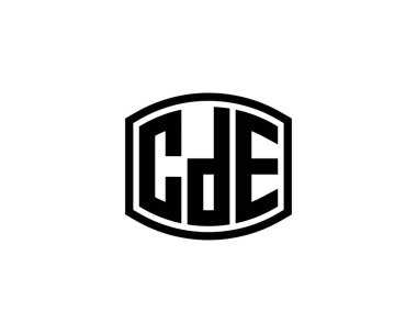 CDE logo tasarım vektör şablonu. CDE