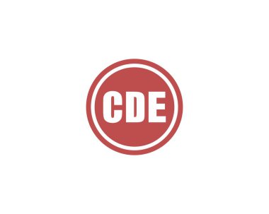 CDE logo tasarım vektör şablonu. CDE