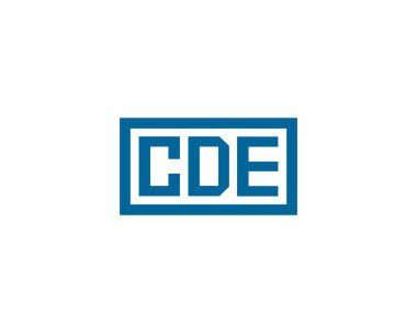 CDE logo tasarım vektör şablonu. CDE