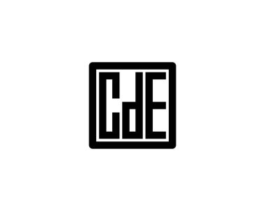 CDE logo tasarım vektör şablonu. CDE