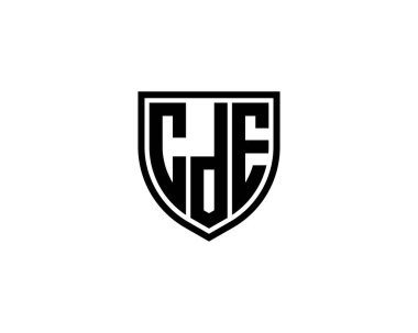 CDE logo tasarım vektör şablonu. CDE