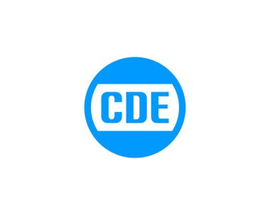 CDE logo tasarım vektör şablonu. CDE