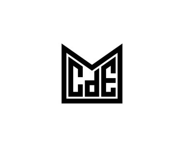 CDE logo tasarım vektör şablonu. CDE