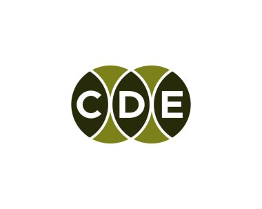 CDE logo tasarım vektör şablonu. CDE