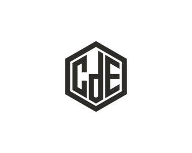 CDE logo tasarım vektör şablonu. CDE