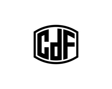 CDF logo tasarım vektör şablonu. CDF