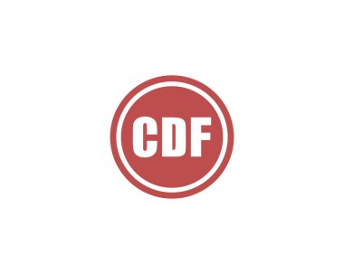 CDF logo tasarım vektör şablonu. CDF