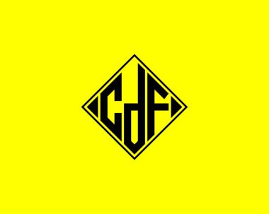 CDF logo tasarım vektör şablonu. CDF
