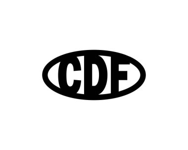 CDF logo tasarım vektör şablonu. CDF