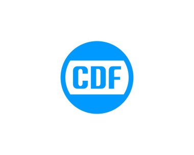 CDF logo tasarım vektör şablonu. CDF