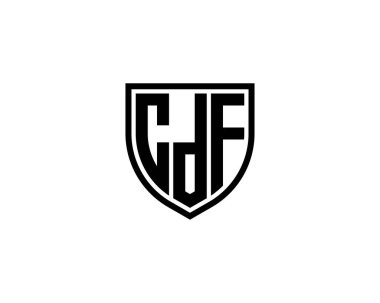 CDF logo tasarım vektör şablonu. CDF