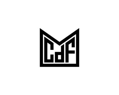 CDF logo tasarım vektör şablonu. CDF