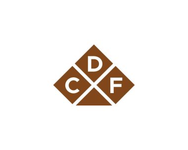 CDF logo tasarım vektör şablonu. CDF