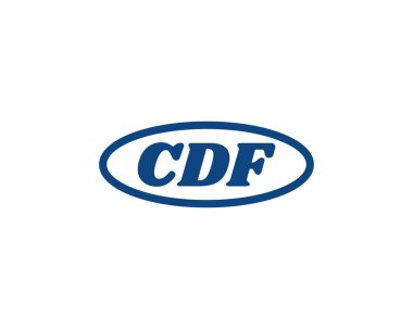 CDF logo tasarım vektör şablonu. CDF