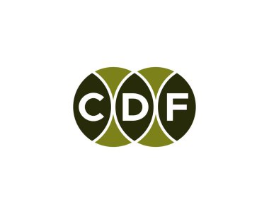 CDF logo tasarım vektör şablonu. CDF