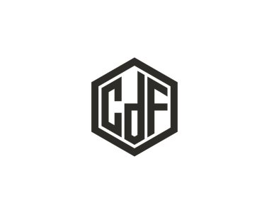 CDF logo tasarım vektör şablonu. CDF