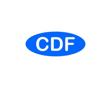 CDF logo tasarım vektör şablonu. CDF