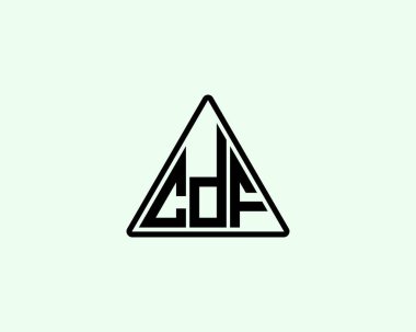 CDF logo tasarım vektör şablonu. CDF