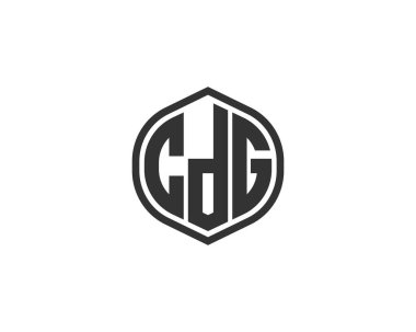 CDG Logo tasarım vektör şablonu. CDG