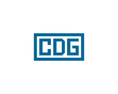 CDG Logo tasarım vektör şablonu. CDG