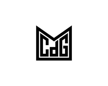CDG Logo tasarım vektör şablonu. CDG