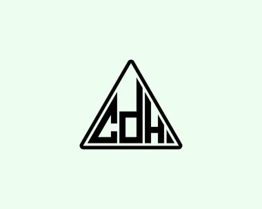 CDH logo tasarım vektör şablonu. CDH
