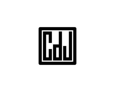 CDJ logo tasarım vektör şablonu. CDJ