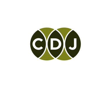 CDJ logo tasarım vektör şablonu. CDJ