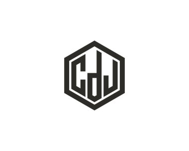 CDJ logo tasarım vektör şablonu. CDJ