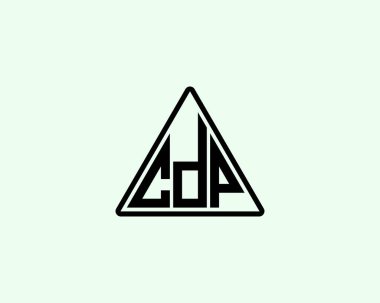 CDP logo tasarım vektör şablonu. CDP