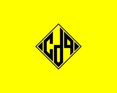CDQ logo tasarım vektör şablonu. CDQ