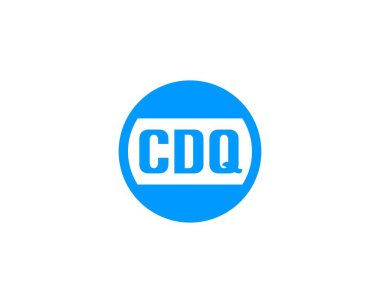 CDQ logo tasarım vektör şablonu. CDQ