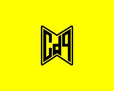 CDQ logo tasarım vektör şablonu. CDQ