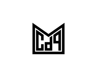 CDQ logo tasarım vektör şablonu. CDQ