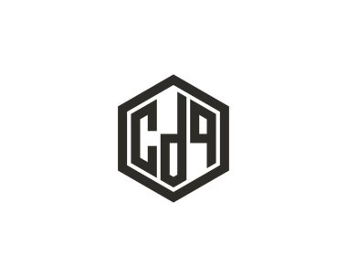 CDQ logo tasarım vektör şablonu. CDQ