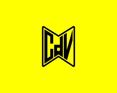 CDV Logo tasarım vektör şablonu. CDV