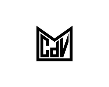 CDV Logo tasarım vektör şablonu. CDV
