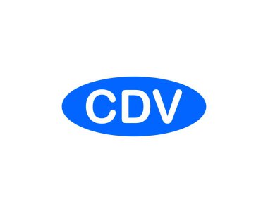 CDV Logo tasarım vektör şablonu. CDV