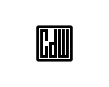 CDW logo tasarım vektör şablonu. CDW