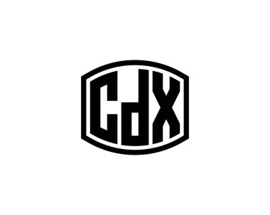 CDX Logo tasarım vektör şablonu. CDX