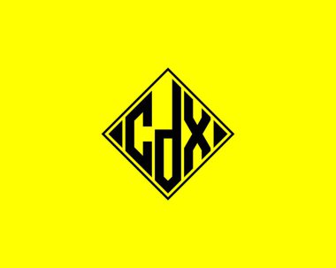 CDX Logo tasarım vektör şablonu. CDX