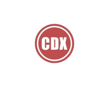 CDX Logo tasarım vektör şablonu. CDX
