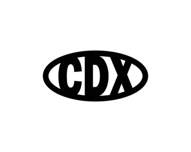 CDX Logo tasarım vektör şablonu. CDX