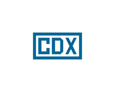 CDX Logo tasarım vektör şablonu. CDX