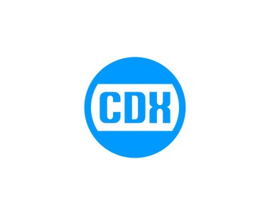 CDX Logo tasarım vektör şablonu. CDX