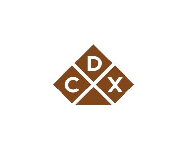 CDX Logo tasarım vektör şablonu. CDX