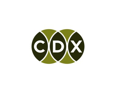 CDX Logo tasarım vektör şablonu. CDX