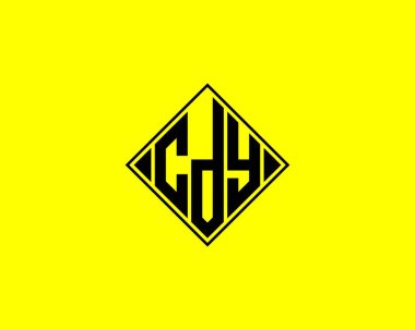 CDY Logo tasarım vektör şablonu. CDY