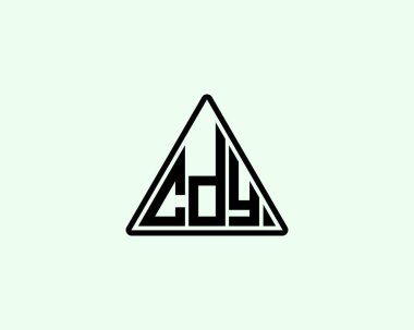 CDY Logo tasarım vektör şablonu. CDY